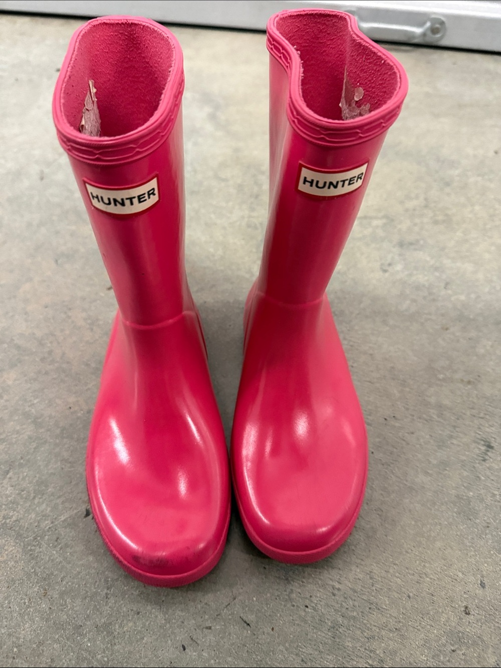 Hunter Kids Waterproof Rain Boots - Bright Pink